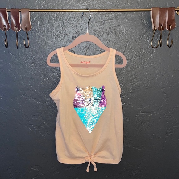 Sequin Cat ice cream cone tank - Picture 2 of 7